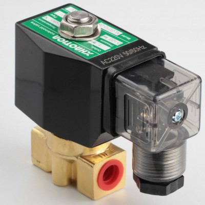 Brass High Pressure 120 Bar Solenoid Valve, AC220V, Normally Open valve for air water oil